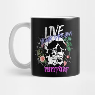 Preppy skeleton live your dream Mug